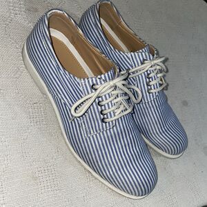 Faranzi Men’s Casual Shoes Size 13 M Blue White Striped Outdoors Beach Cruise